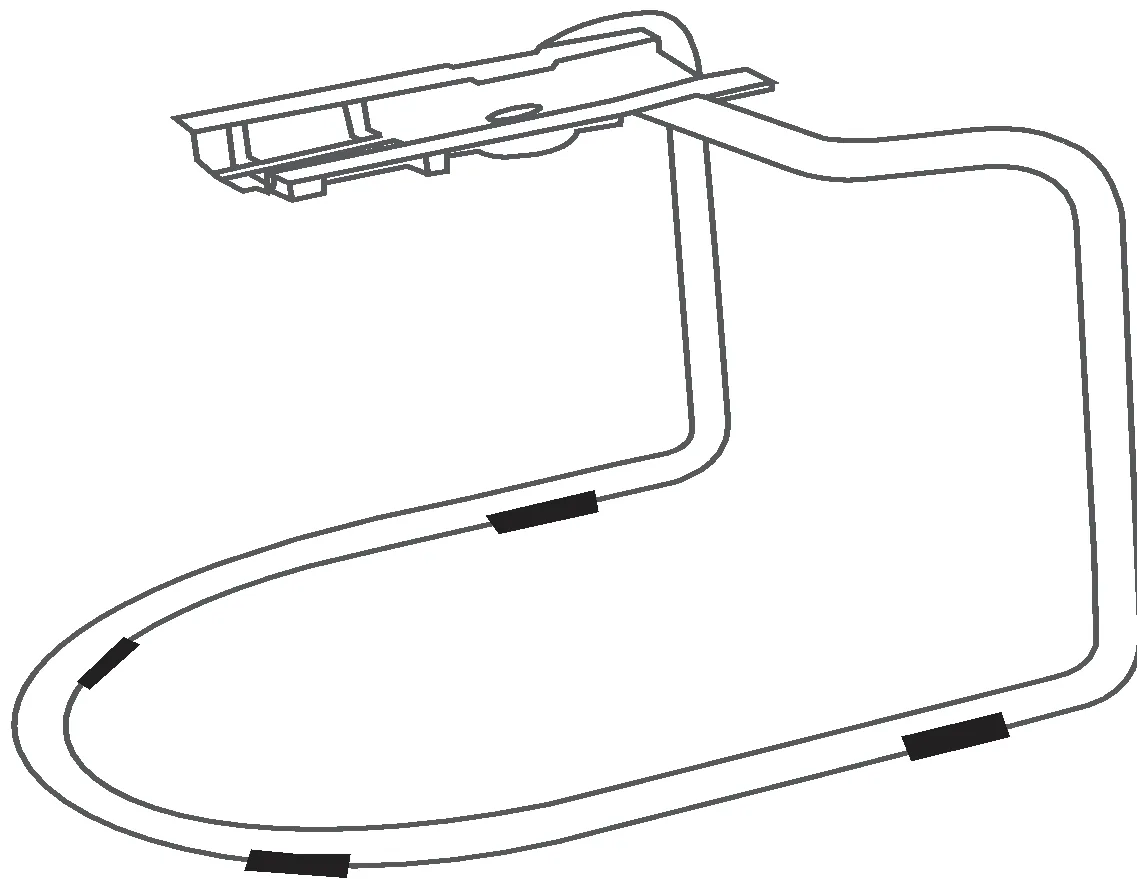 SBT 200 - Base Trineo sin Brazos Negra / Blanca